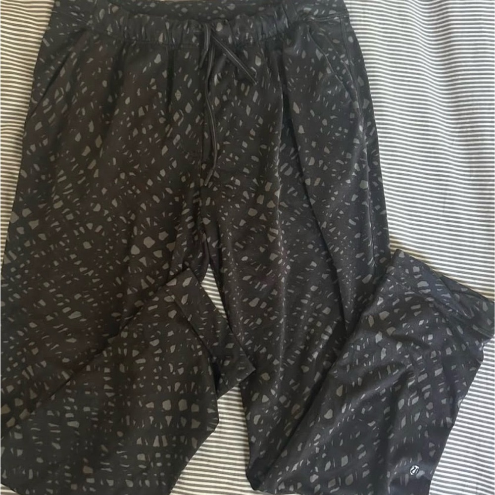 lululemon athletica Black Patterned Track Pants